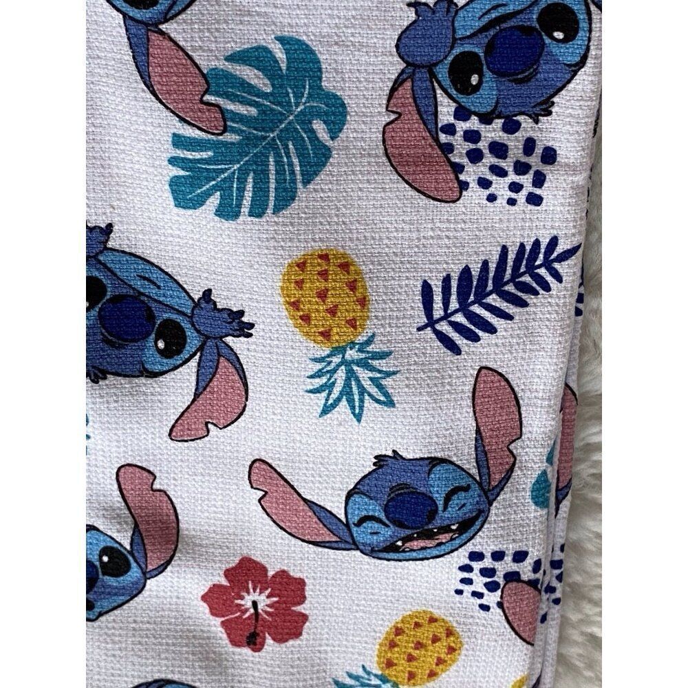 2 Pack Disney Stitch Hand Kitchen Towels Pineapple Hibiscus 16 X 26” NEW - Picture 6 of 11